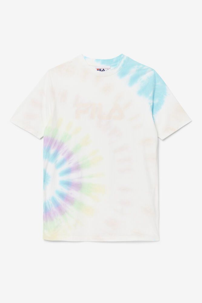 Fila T-Shirt Womens White Alivia Tie Dye - Ireland 31076-EYQL